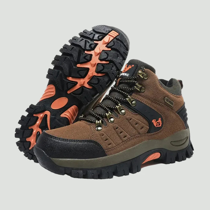 Leather Hiking Shoes with Cushioning – Unisex Waterproof Walking Boots
