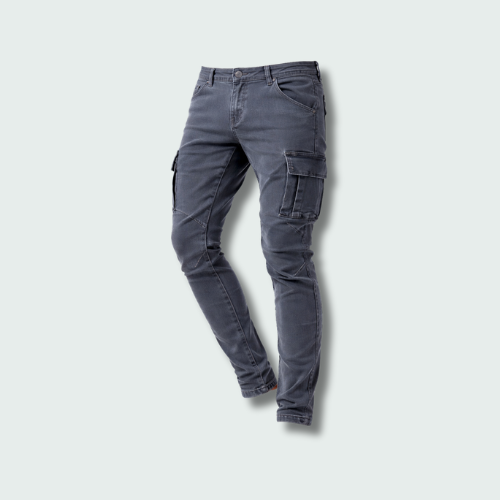 Men’s Slim Fit Cargo Jeans – Casual Style with Utility Pockets