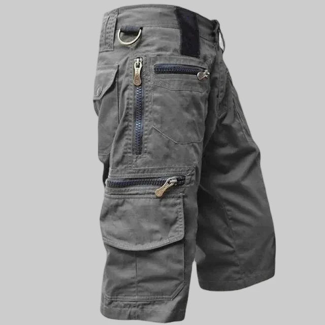 Men’s Outdoor Cargo Shorts – Zip Pockets for Hiking and Fishing