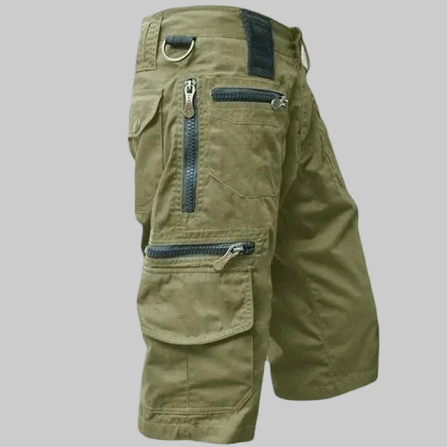Men’s Outdoor Cargo Shorts – Zip Pockets for Hiking and Fishing