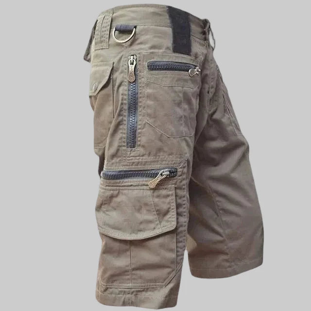 Men’s Outdoor Cargo Shorts – Zip Pockets for Hiking and Fishing