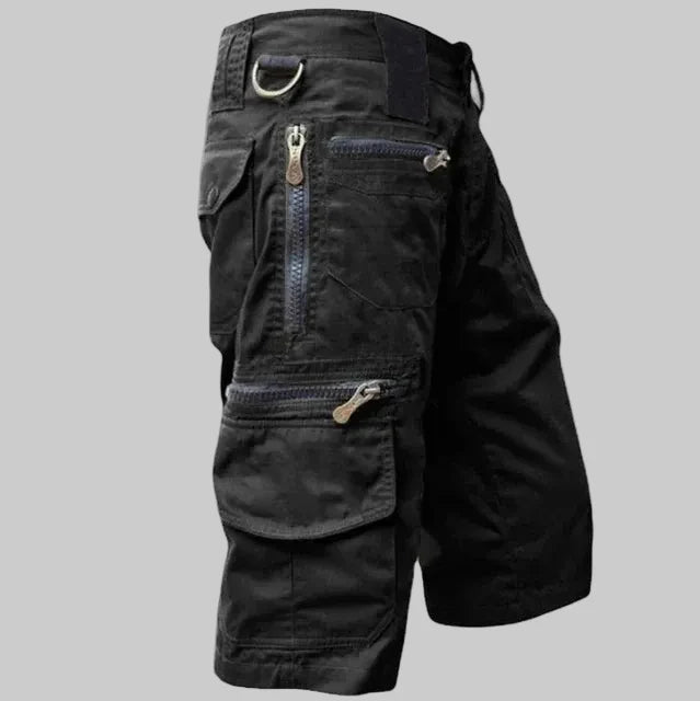 Men’s Outdoor Cargo Shorts – Zip Pockets for Hiking and Fishing