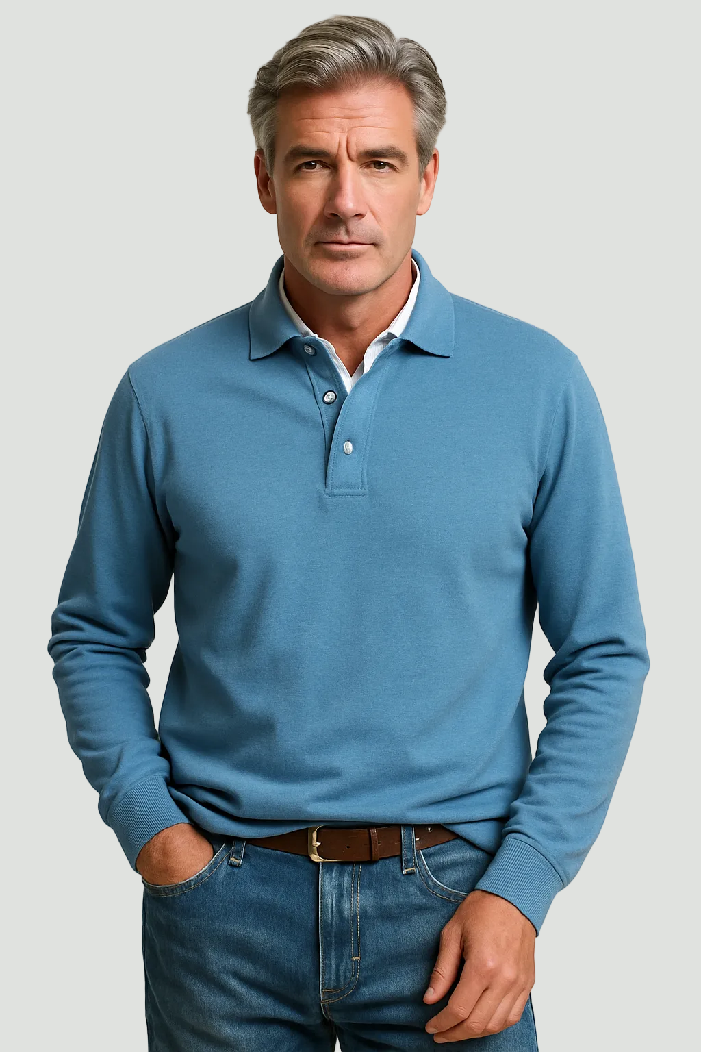 Men’s Long-Sleeve Polo Shirt | Refined Look and Everyday Comfort