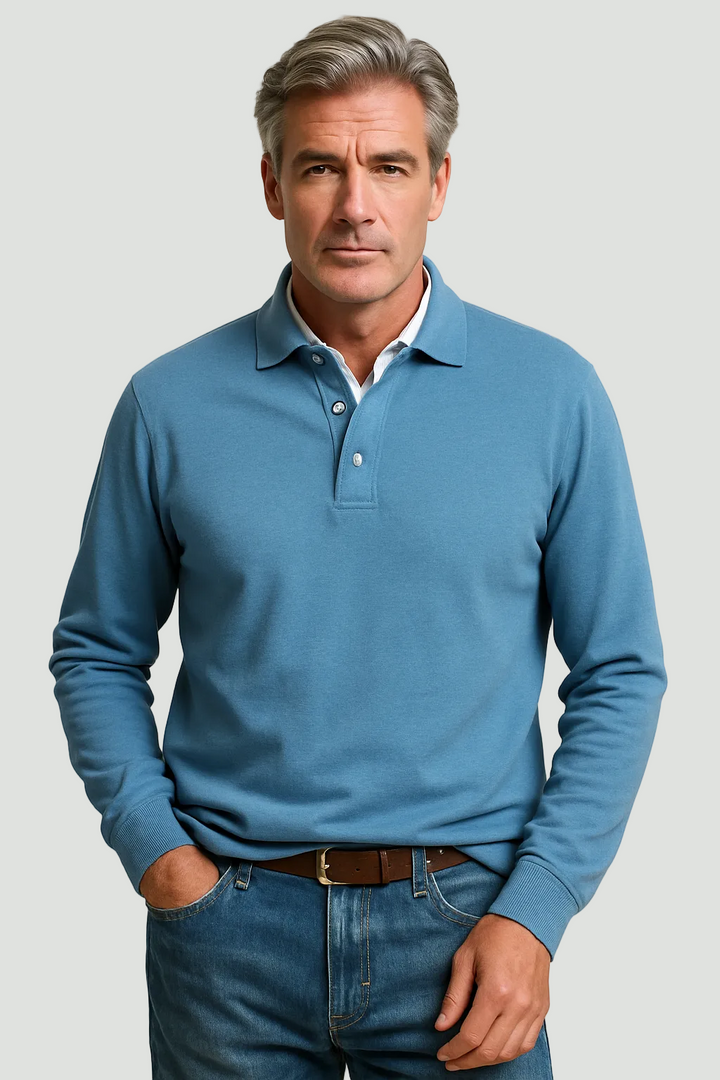 Men’s Long-Sleeve Polo Shirt | Refined Look and Everyday Comfort