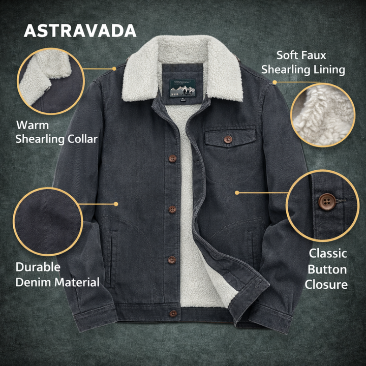 Men’s Cotton Jacket with Fleece Lining – Practical Outdoor Layer