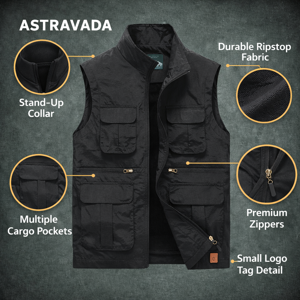 Lightweight Travel Vest – Multi-Pocket & Quick-Dry Design