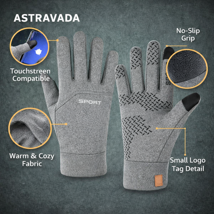 Water-Resistant Thermal Cycling Gloves with Touchscreen – Full Finger Design