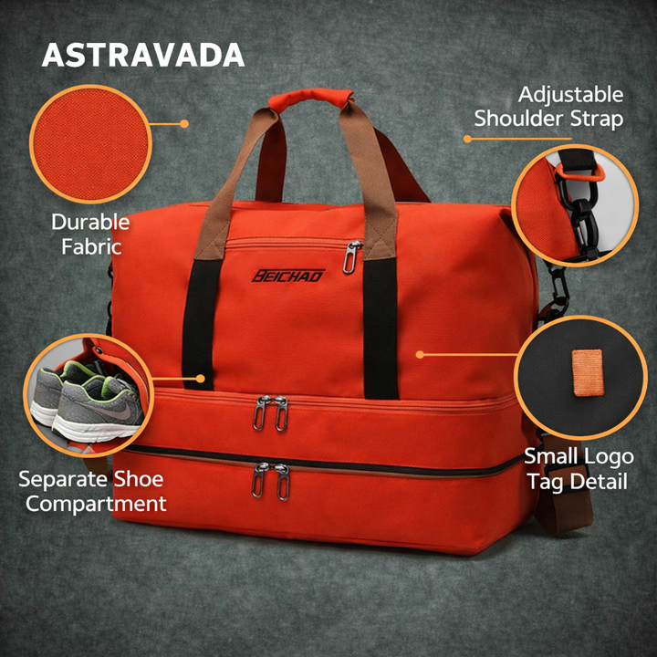 Sports Travel Bag – Water-Resistant Design with Separate Shoe Compartment