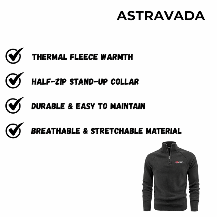 Men’s Thermal Fleece Half-Zip Jacket – Breathable Midlayer for Cold Weather