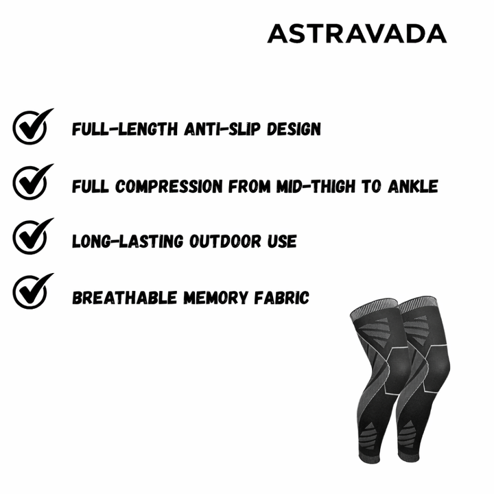 Full-Length Breathable Compression Knee Sleeve – Supportive Fit for Outdoor Activity
