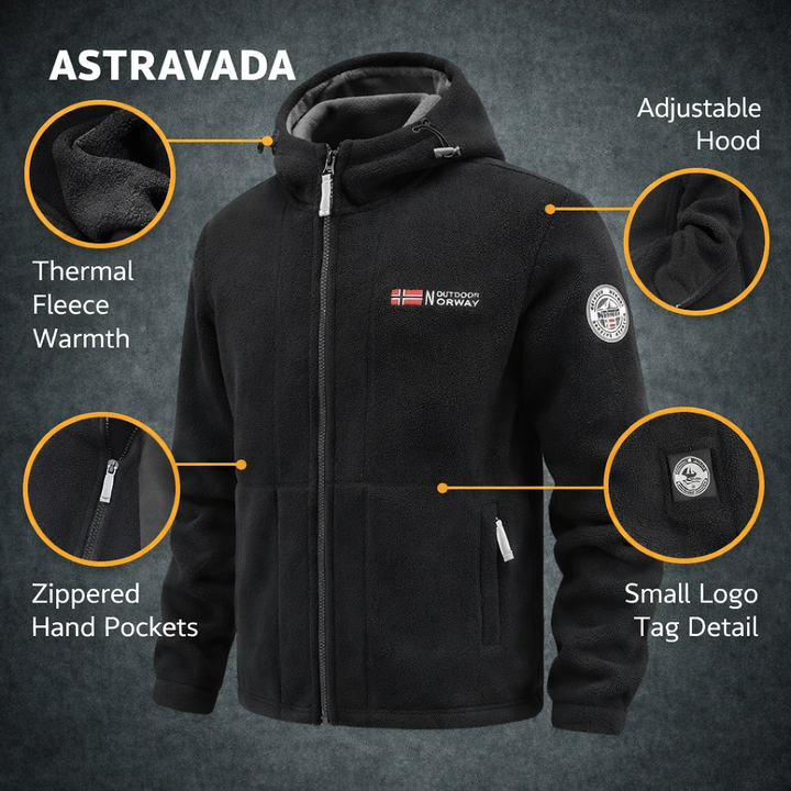 Men’s Windproof Fleece Jacket – Breathable Layer for Cold Weather