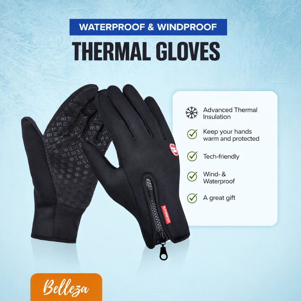 Windproof Thermal Gloves | Warm, Touchscreen-Friendly & Built for Winter