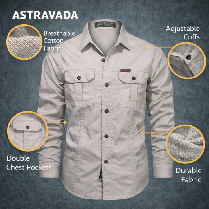 Men’s Outdoor Shirt with Chest Pockets and Button Front