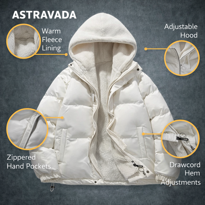 Women’s Warm Zip-Up Winter Jacket | Padded Design for Cold Days