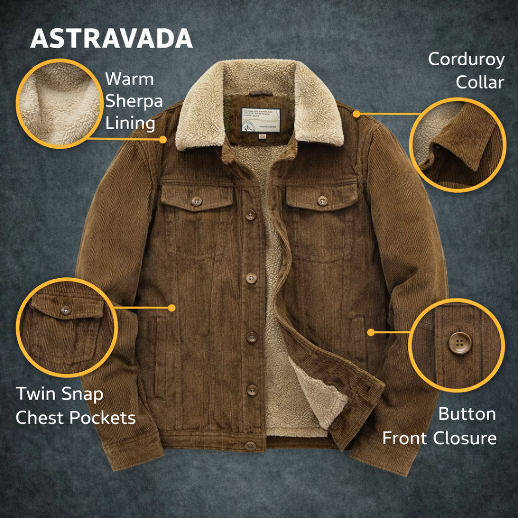Men’s Faux Shearling Trucker Jacket | Winter Suede-Style Coat