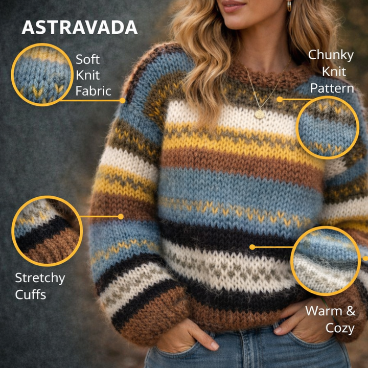 Women’s Oversized Knitted Jumper – Winter Colourway