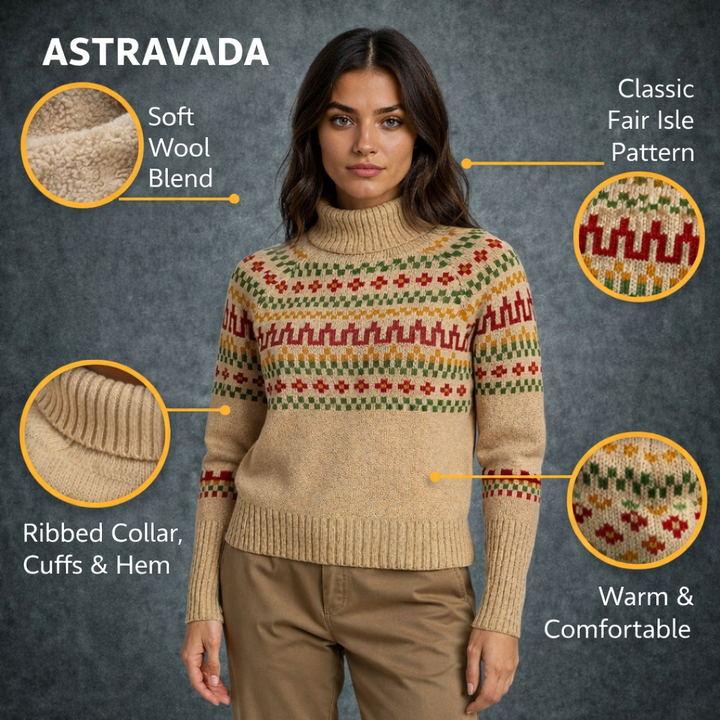 Women’s Fair Isle Oversized Knit Winter Jumper