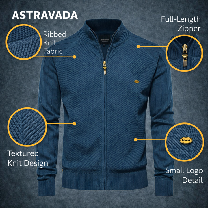 Fine Knit Zip Cardigan | Stylish Knitwear with Stand Collar