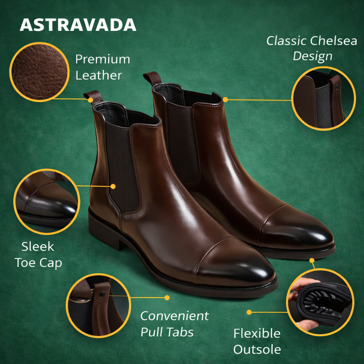 Men’s Faux Leather Chelsea Boots – Classic Slip-On Style