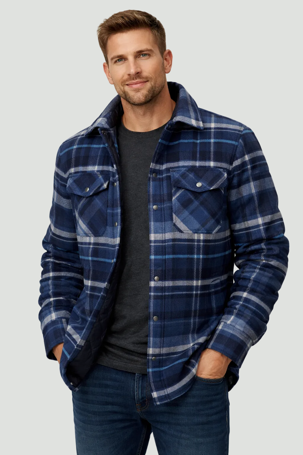 Men’s Checked Overshirt – Warm, Rugged and Ideal for Colder Days