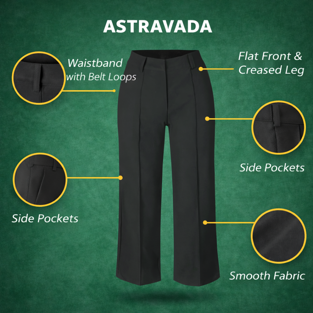 Wide-Leg Trousers – Crease-Resistant Finish, Timeless Fit