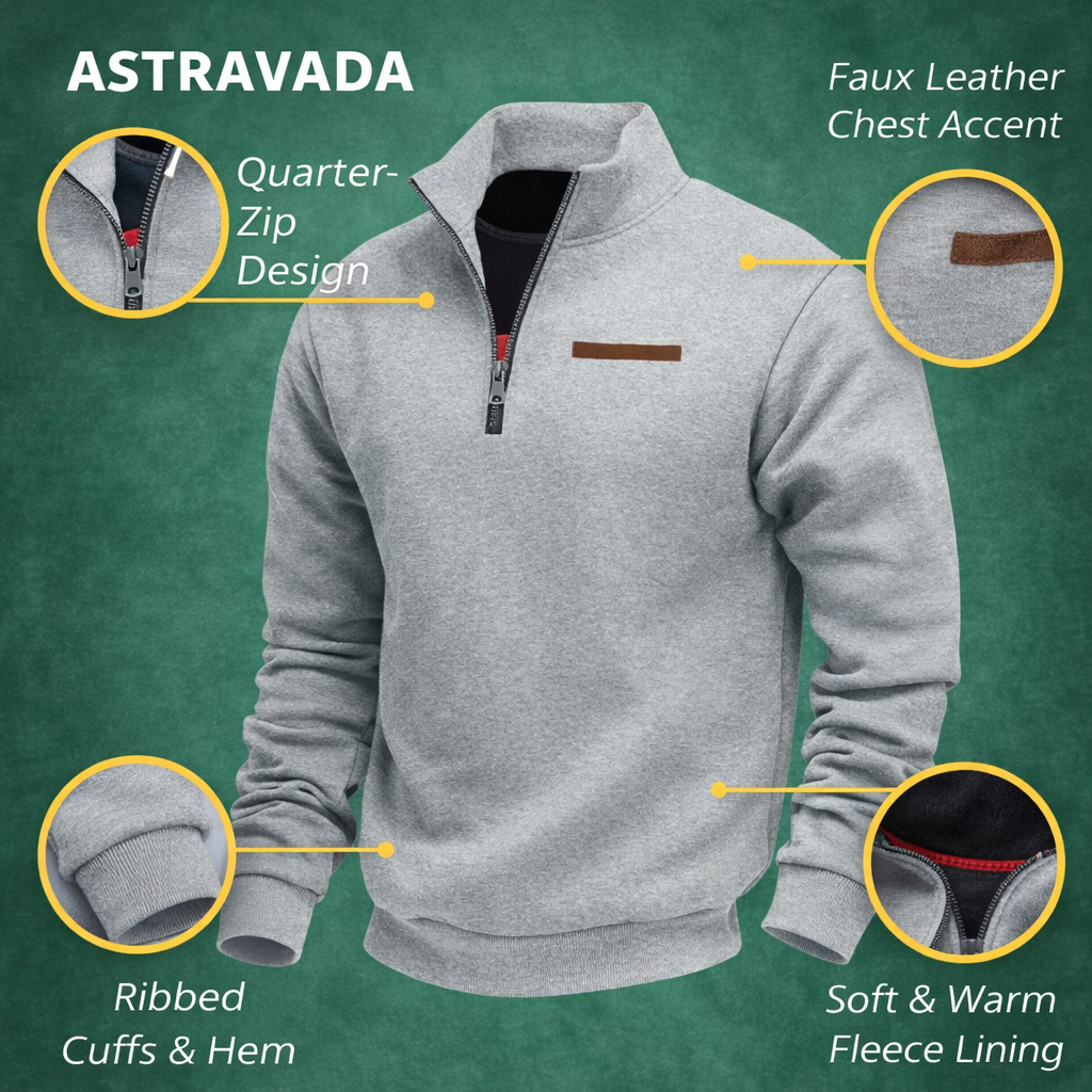 Men’s Half Zip Fleece Sweater – Warm Layered Comfort