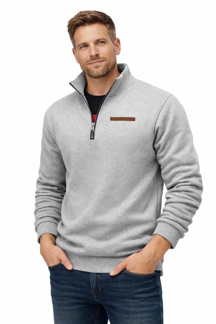Men’s Half Zip Fleece Sweater – Warm Layered Comfort