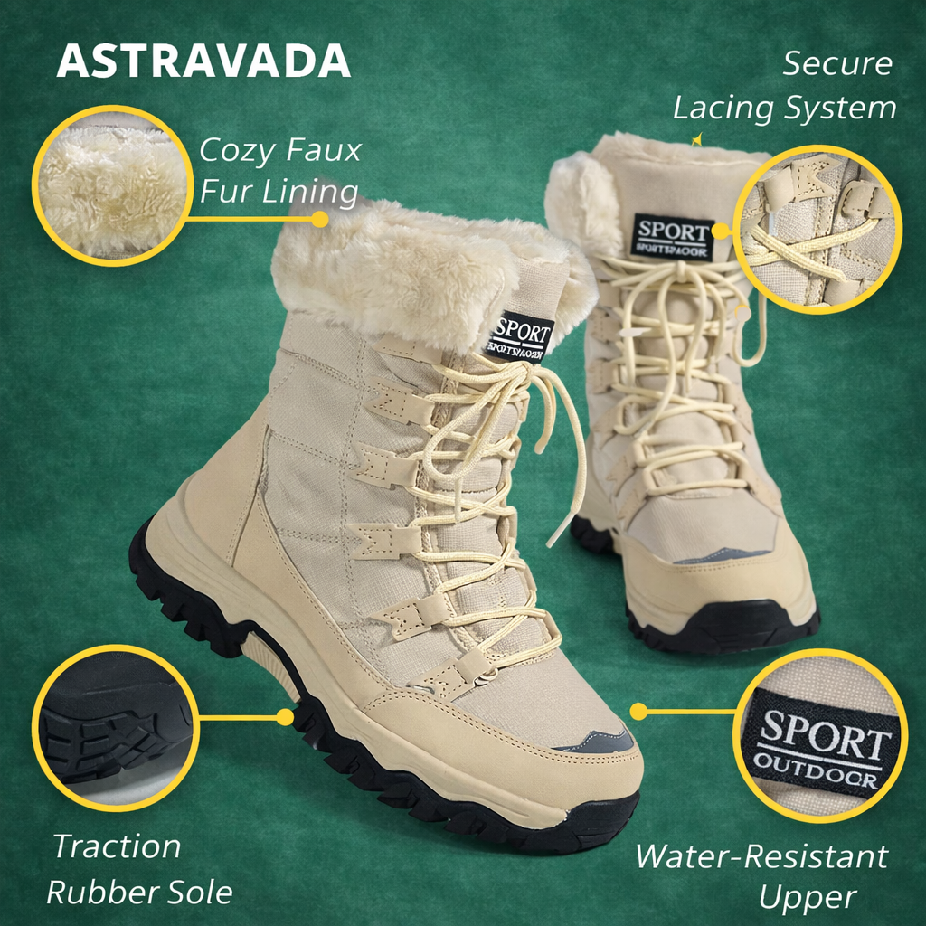 Women’s Winter Snow Boots – Insulated & Slip-Resistant