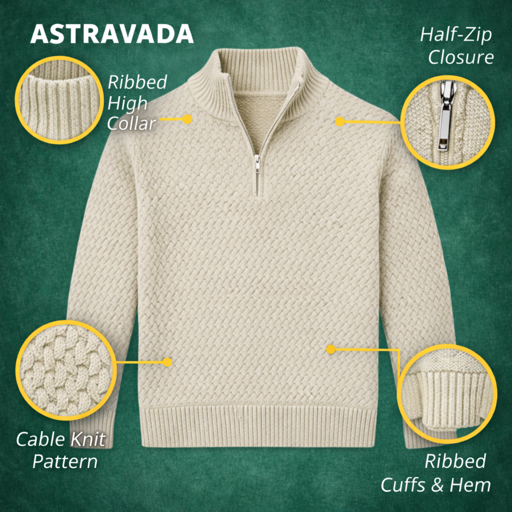 Men’s Luxury Quarter Zip Knit Jumper – Refined Modern Layer