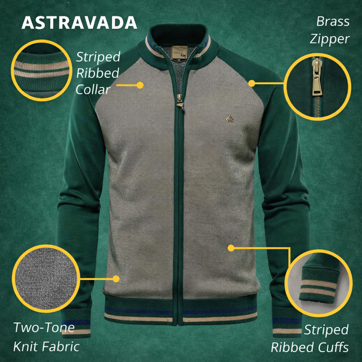 Men’s Zipped Cotton Knit Sweater | Refined Comfort for Cooler Seasons