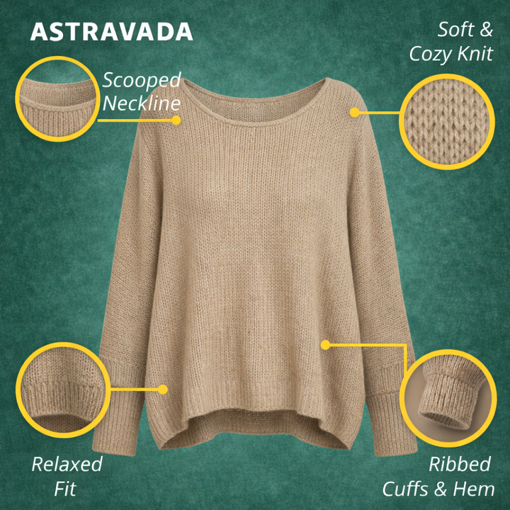 Women’s Oversized Knit Sweater with Off-Shoulder Design