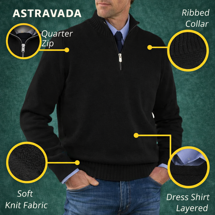 Men’s Half-Zip Sweater | Structured Fit and Everyday Warmth