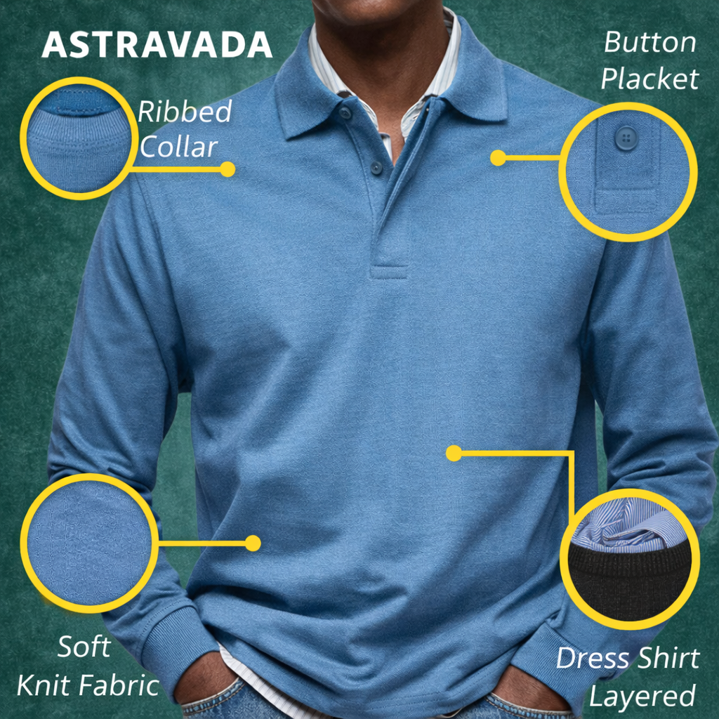 Men’s Long-Sleeve Polo Shirt | Refined Look and Everyday Comfort
