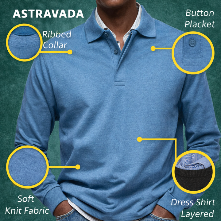 Men’s Long-Sleeve Polo Shirt | Refined Look and Everyday Comfort