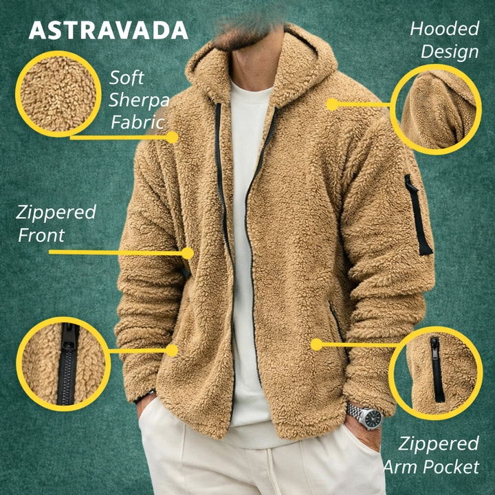 Men’s Teddy Fleece Zip-Up Hoodie | Soft Warmth and Casual Everyday Style
