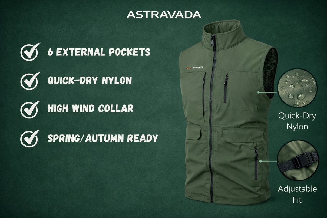 Lightweight Multi-Pocket Outdoor Gilet – Quick-Dry Layer for Active Use