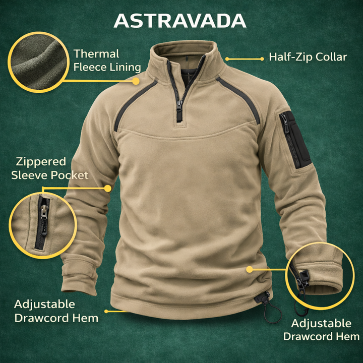 Men’s Warm Fleece Pullover – Breathable Layer for Outdoor Use