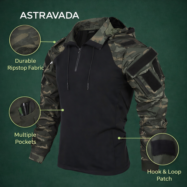 Tactical Camouflage Hoodie – Wind-Resistant Outdoor Layer