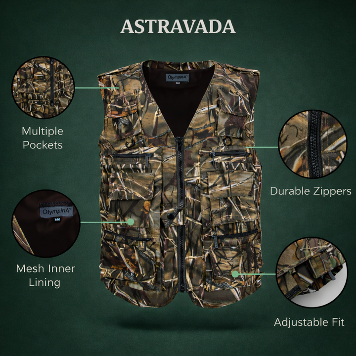 Men’s Camouflage Outdoor Vest – Multi Pocket Utility Design