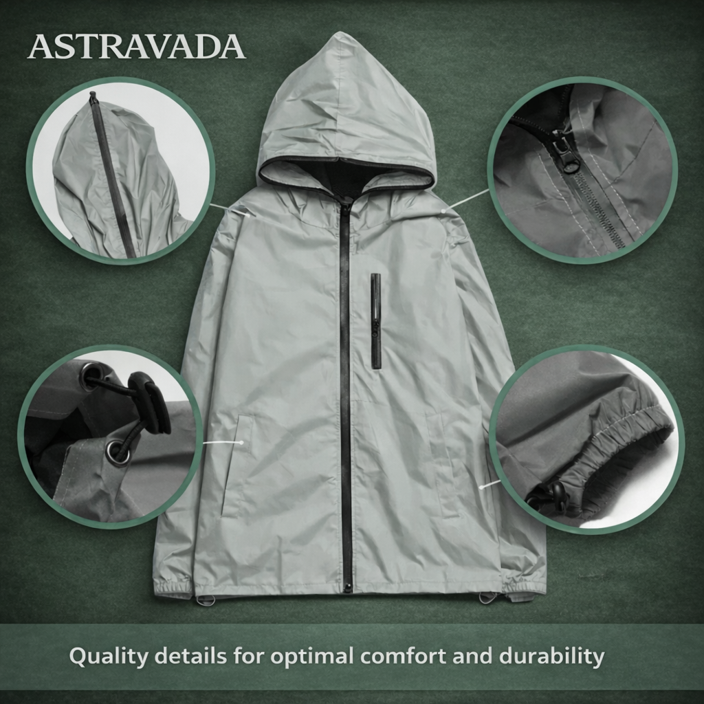 Waterproof Reflective Running & Hiking Jacket – Lightweight Outdoor Protection