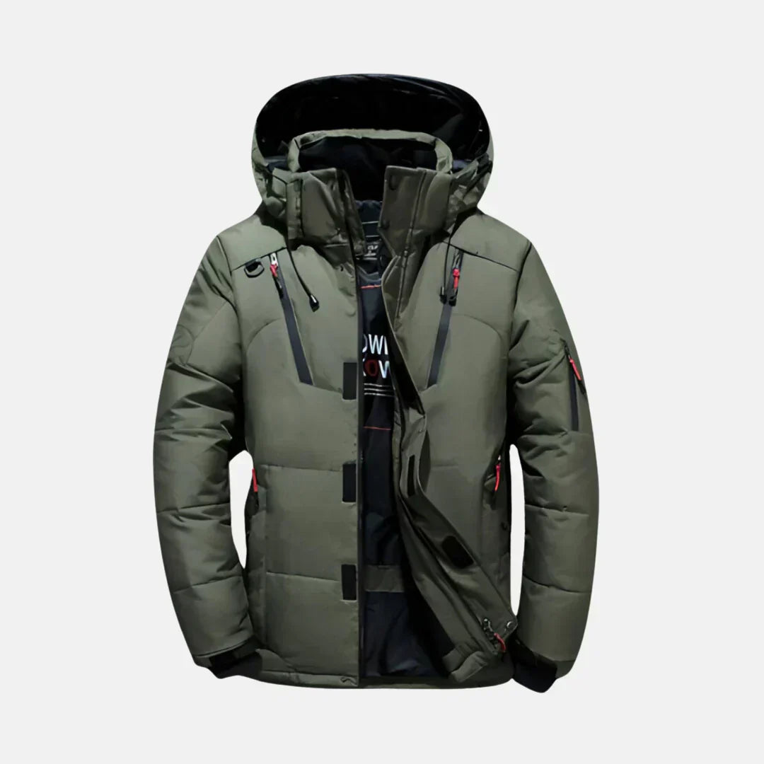 Long Men’s Winter Coat | Water-Repellent and Windproof Design