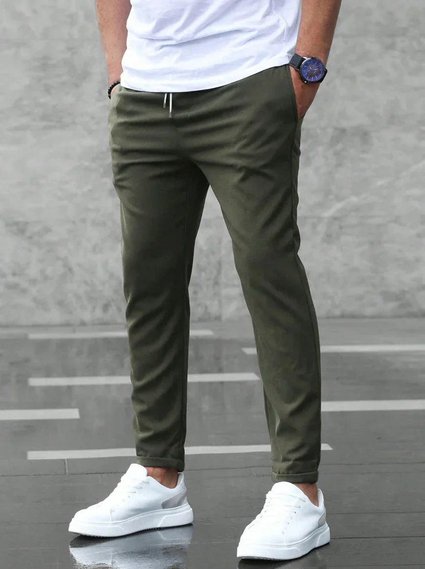 Men’s Stretch Jogger Trousers – Elastic Waist for Everyday Comfort