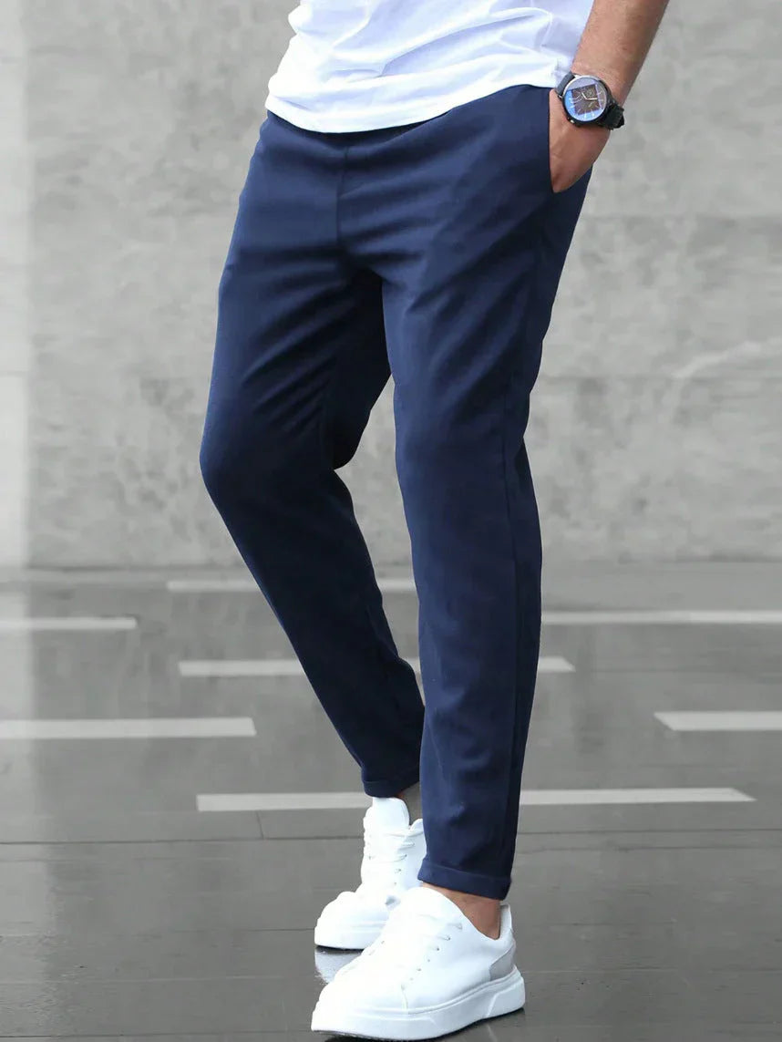 Men’s Stretch Jogger Trousers – Elastic Waist for Everyday Comfort