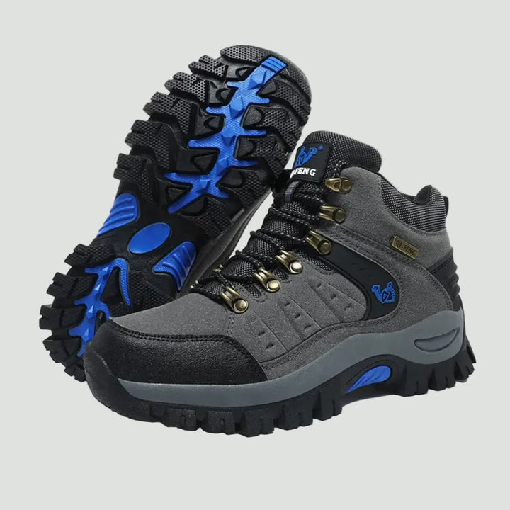 Leather Hiking Shoes with Cushioning – Unisex Waterproof Walking Boots