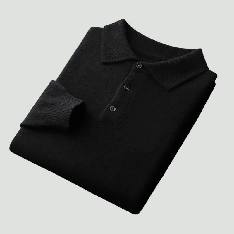 Men’s Polo Collar Jumper – Knitted Autumn/Winter Layer