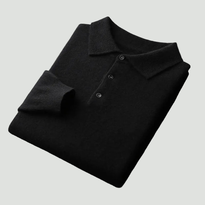 Men’s Polo Collar Jumper – Knitted Autumn/Winter Layer