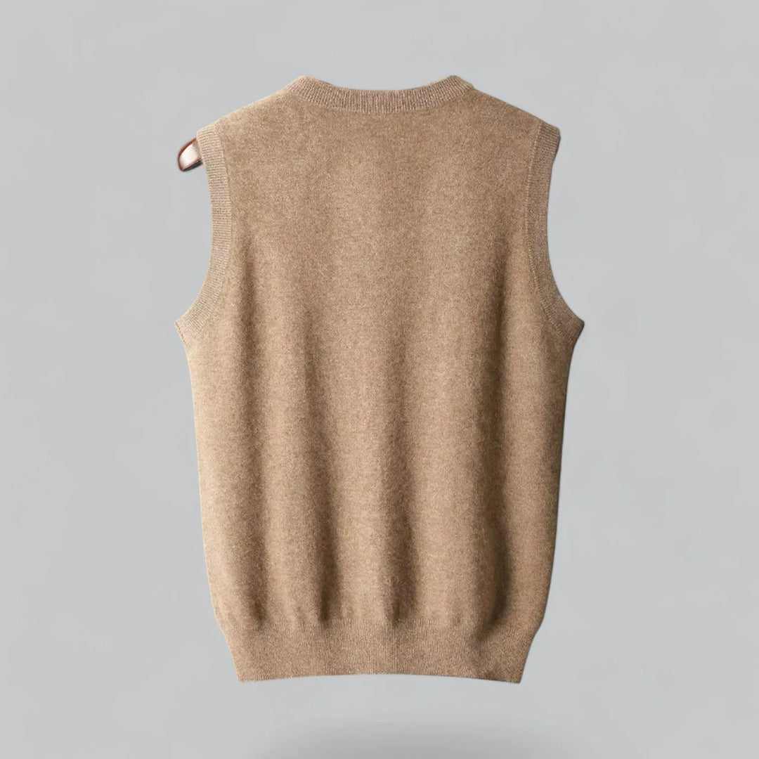 Men’s V-Neck Knit Vest – Classic Layering Style