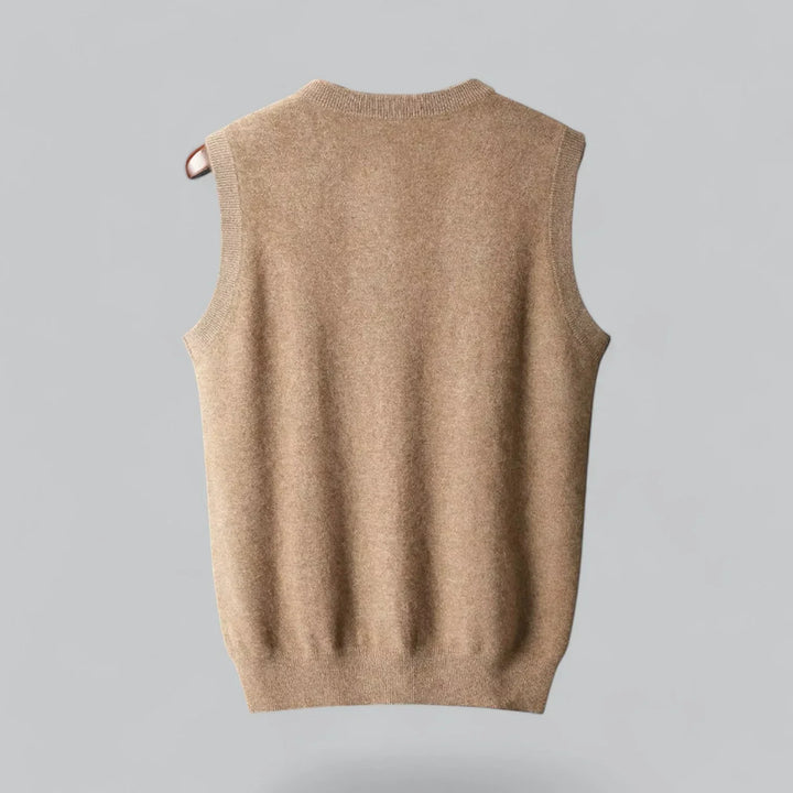 Men’s V-Neck Knit Vest – Classic Layering Style