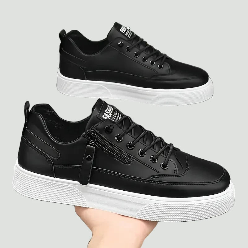 Men’s Low Top Sneakers with Lace and Zip – Everyday Comfort