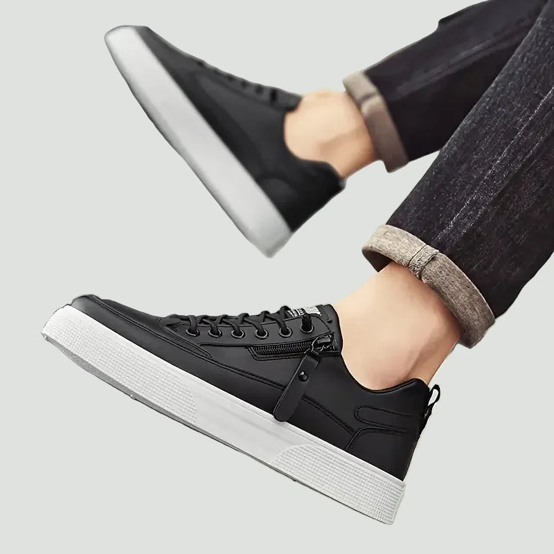Men’s Low Top Sneakers with Lace and Zip – Everyday Comfort